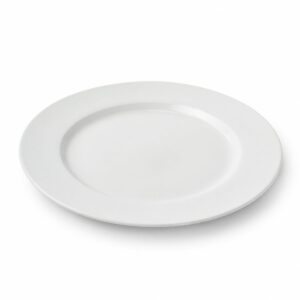 Single white dinner plate