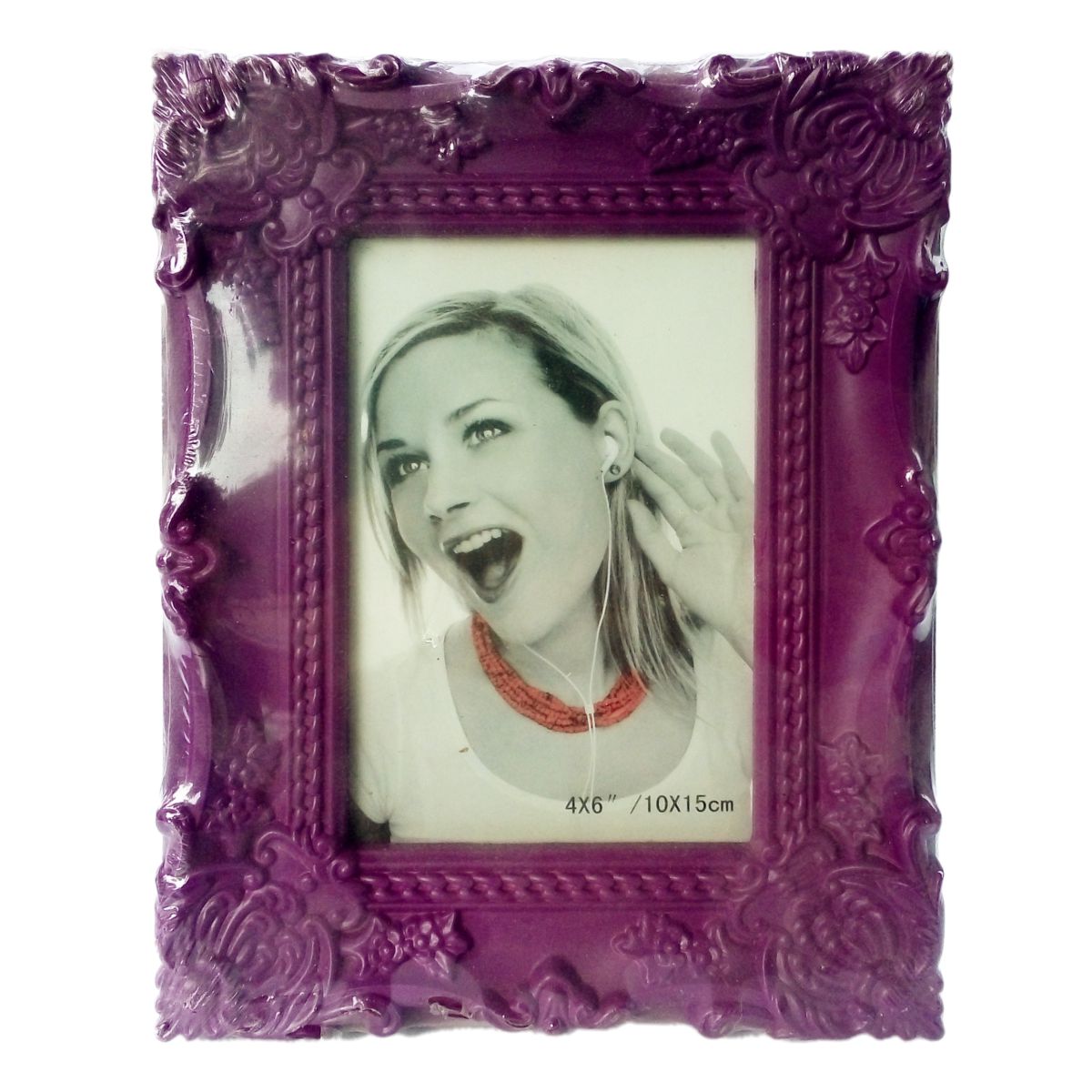 Decorative purple picture frame