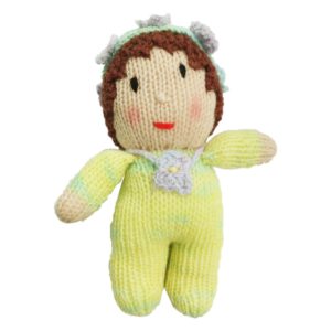 Yellow knitted doll