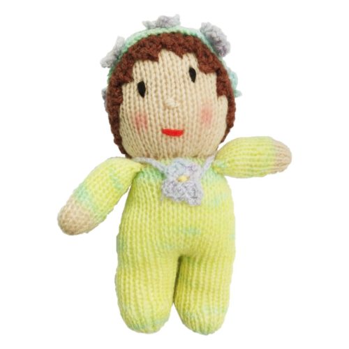 Yellow knitted doll