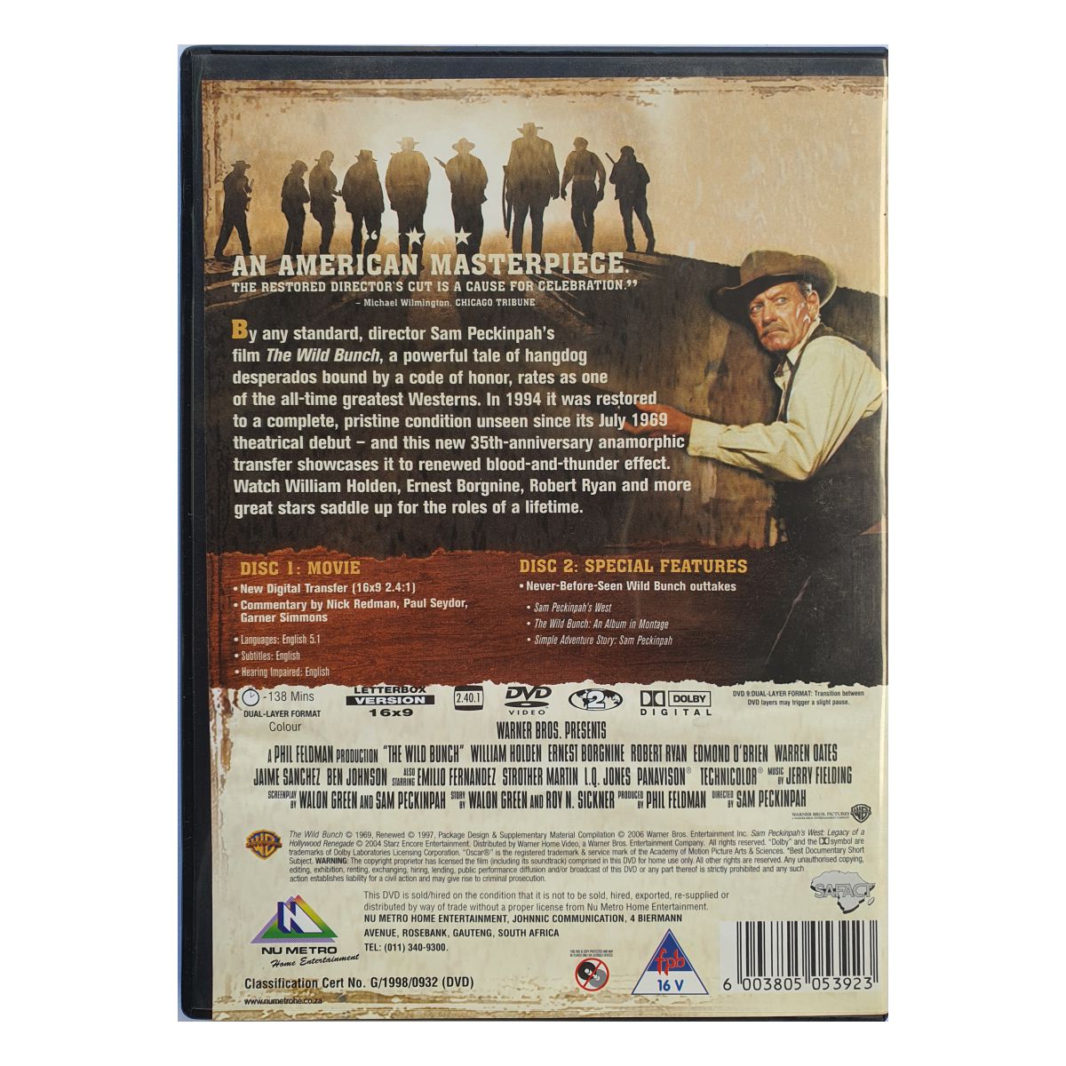 The Wild Bunch DVD back cover