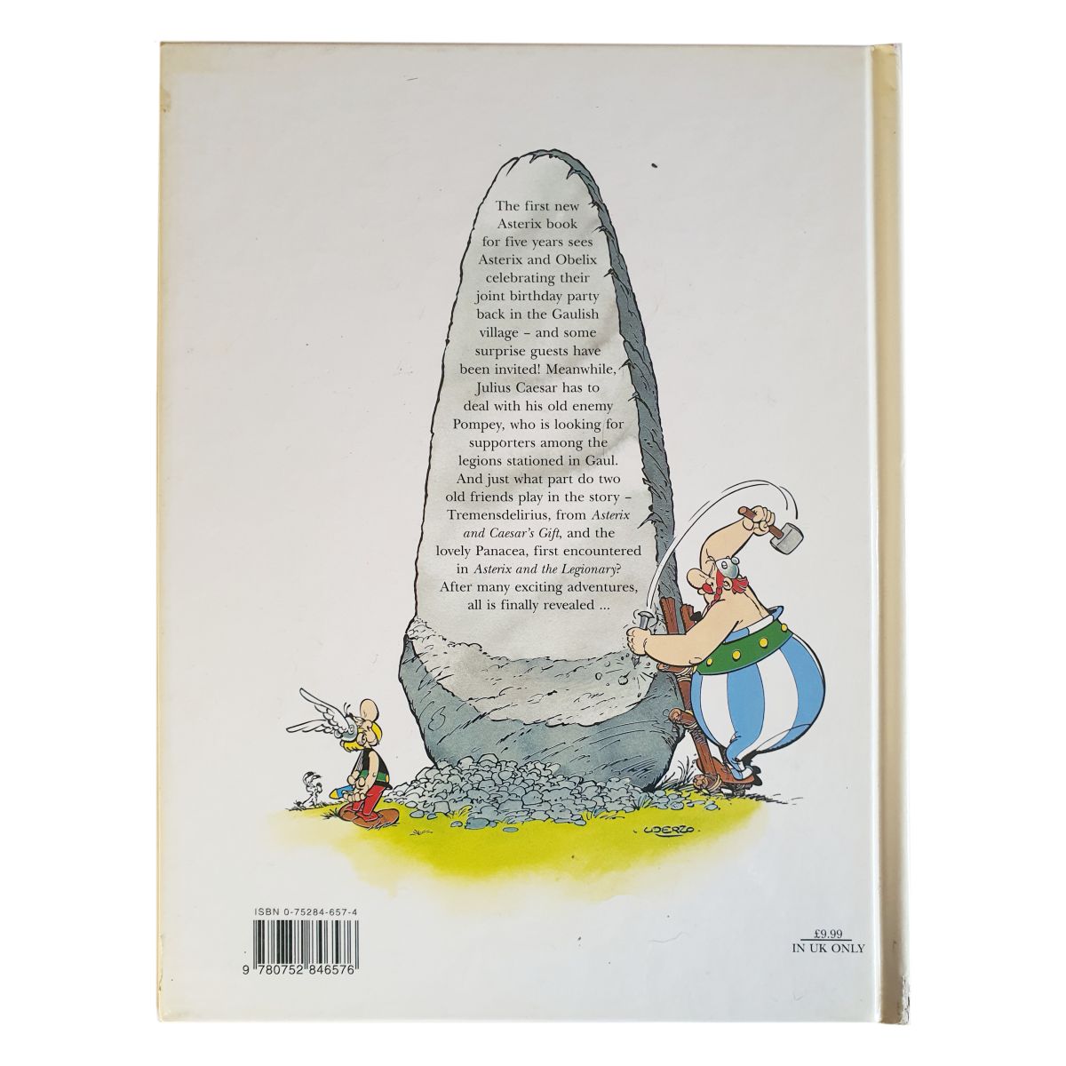 Asterix and the Actress back cover