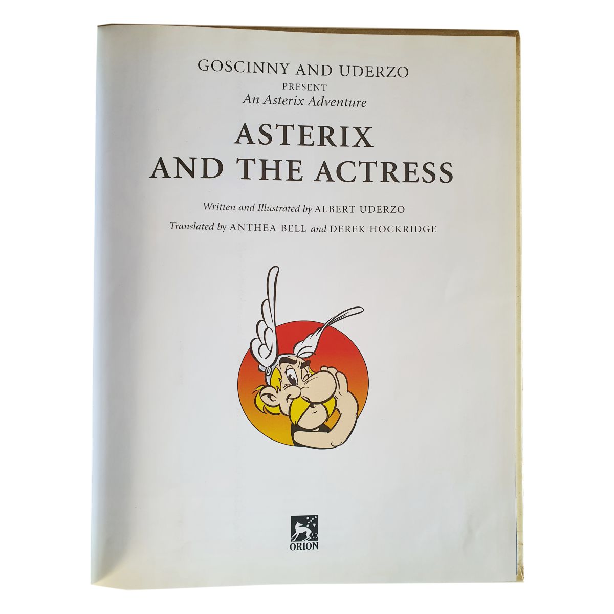 Asterix and the Actress inner page
