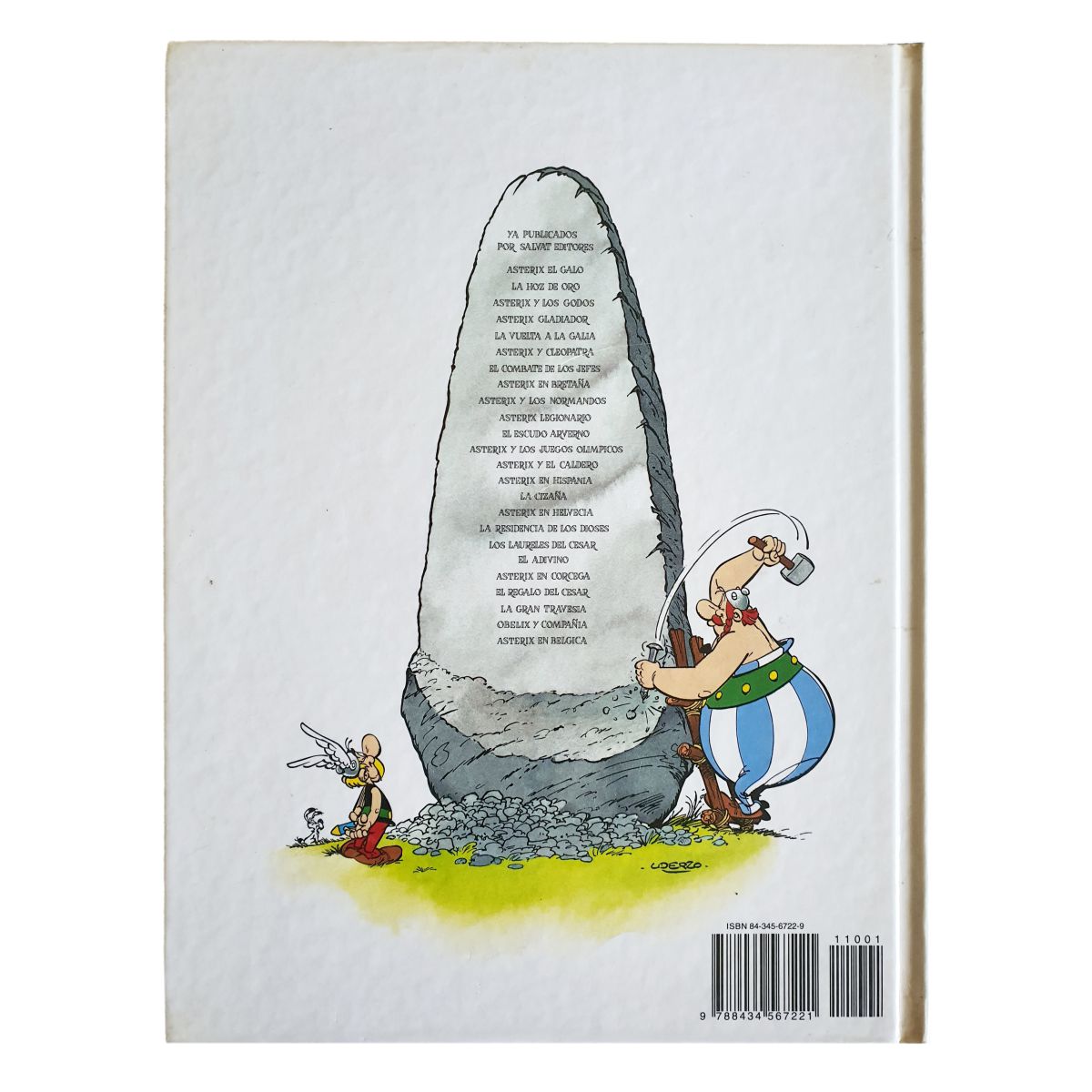 Spanish edition of Astérix Gladiador - back cover