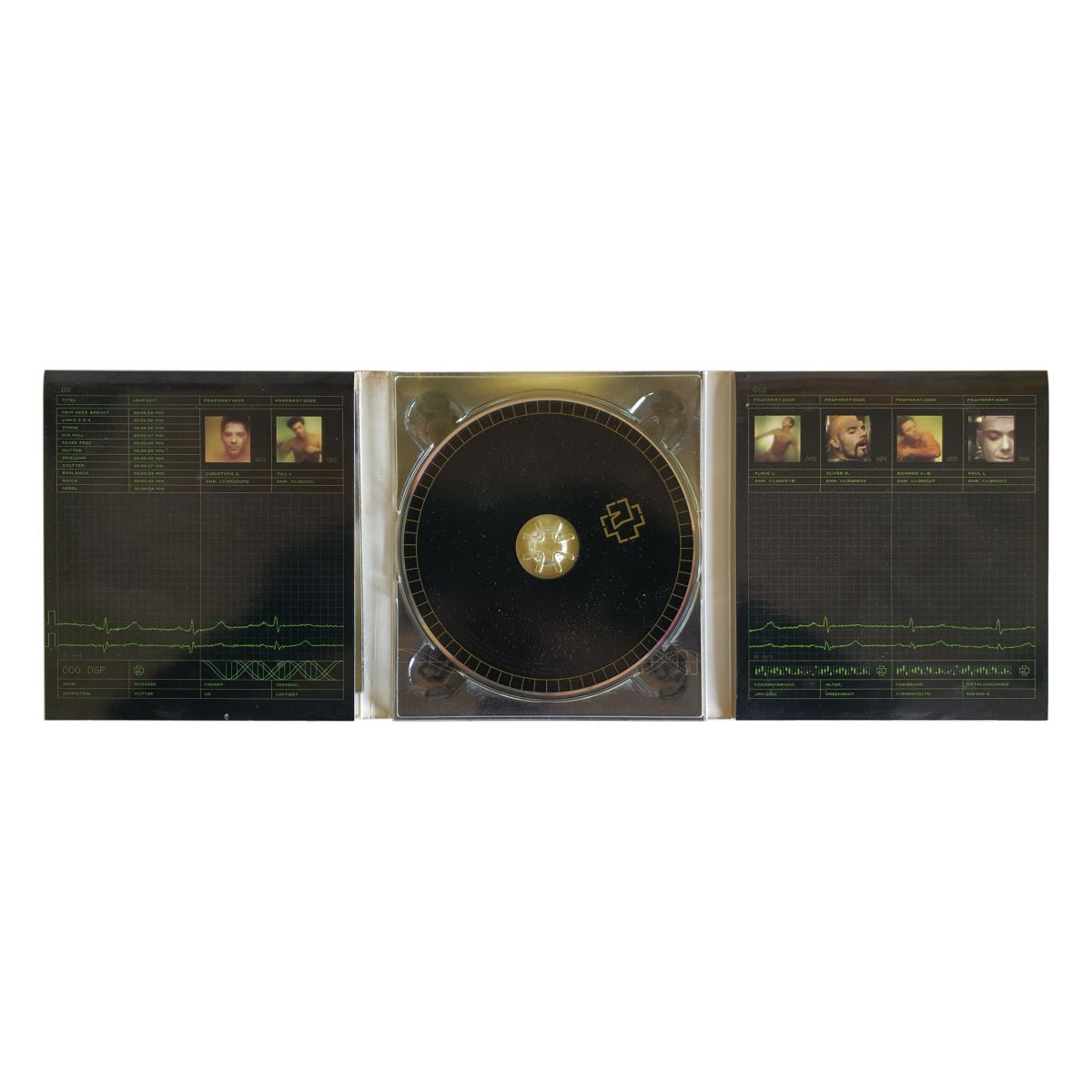 Rammstein Mutter Limited Digipak CD open with original disc and booklet