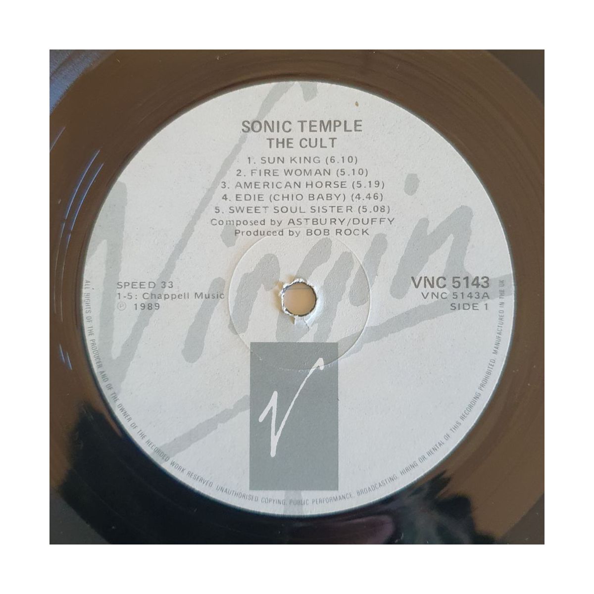 The Cult – Sonic Temple LP Vinyl Record - 1989 South African Pressing - Image 3