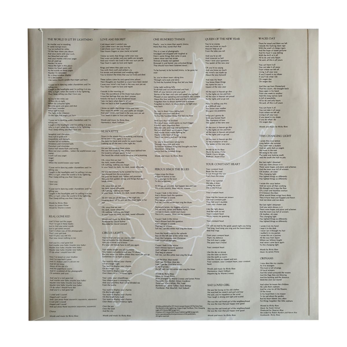 Deacon Blue – When the World Knows Your Name (1989 UK Vinyl LP) - Image 4