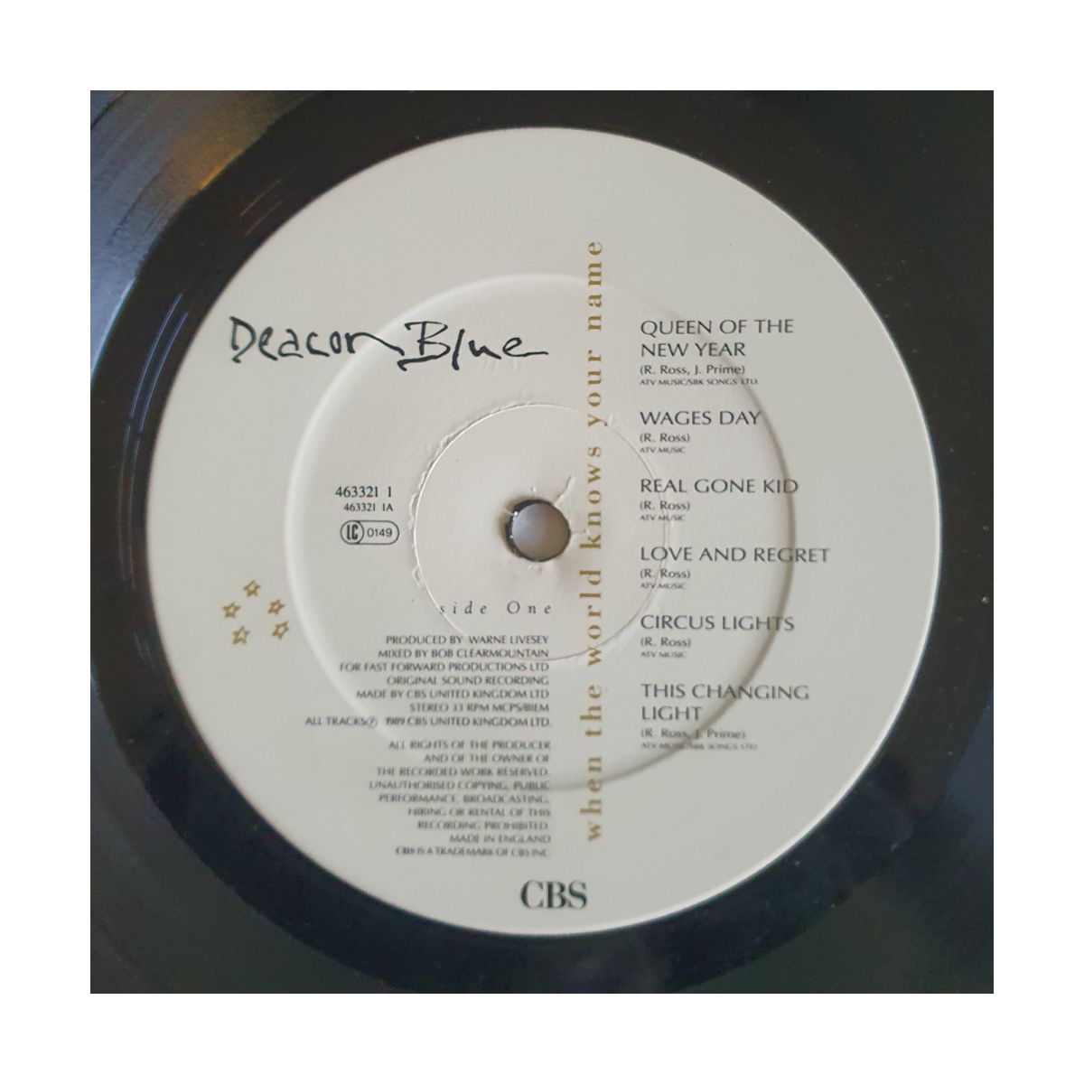 Deacon Blue – When the World Knows Your Name (1989 UK Vinyl LP) - Image 5