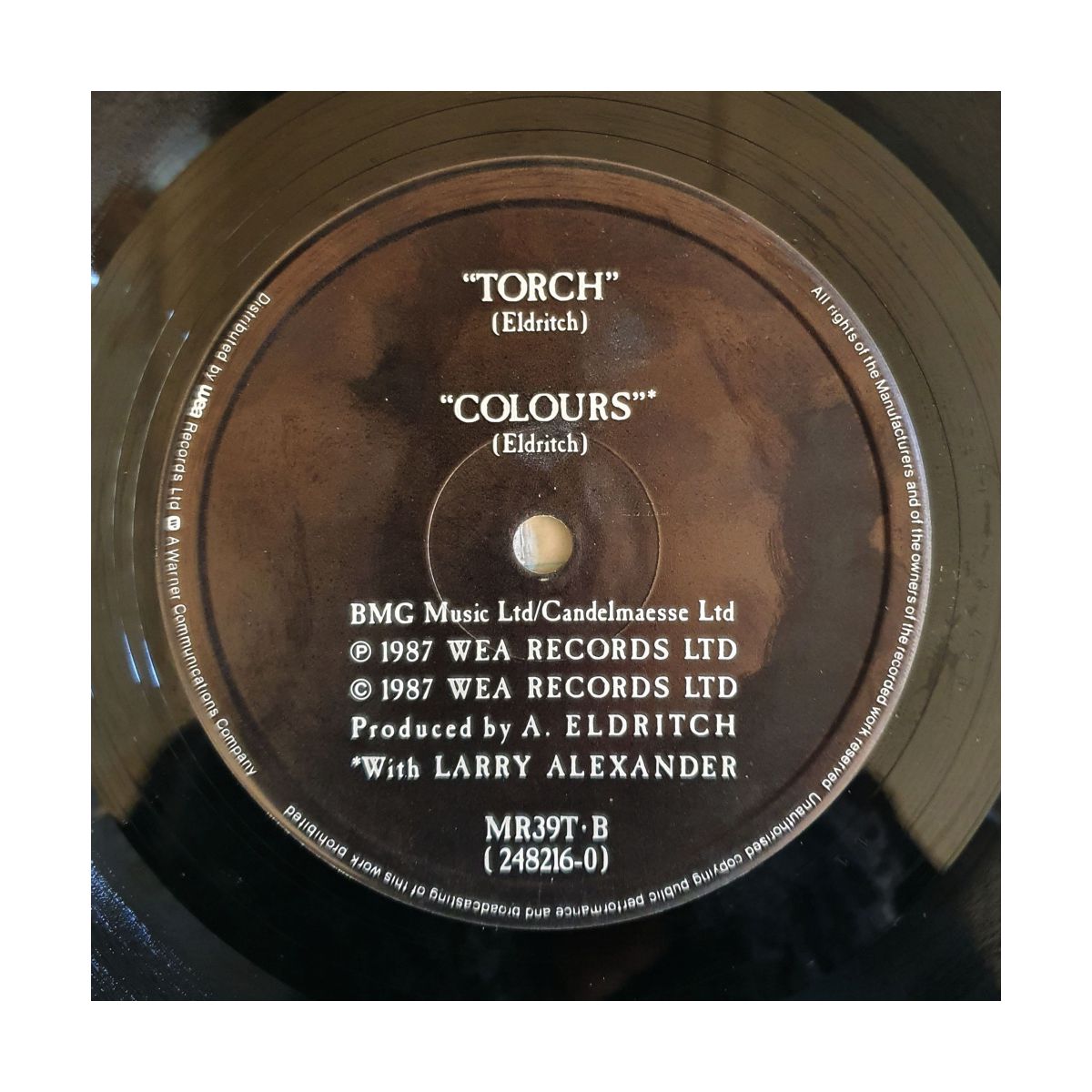 The Sisters of Mercy This Corrosion 12 inch vinyl side 2 label