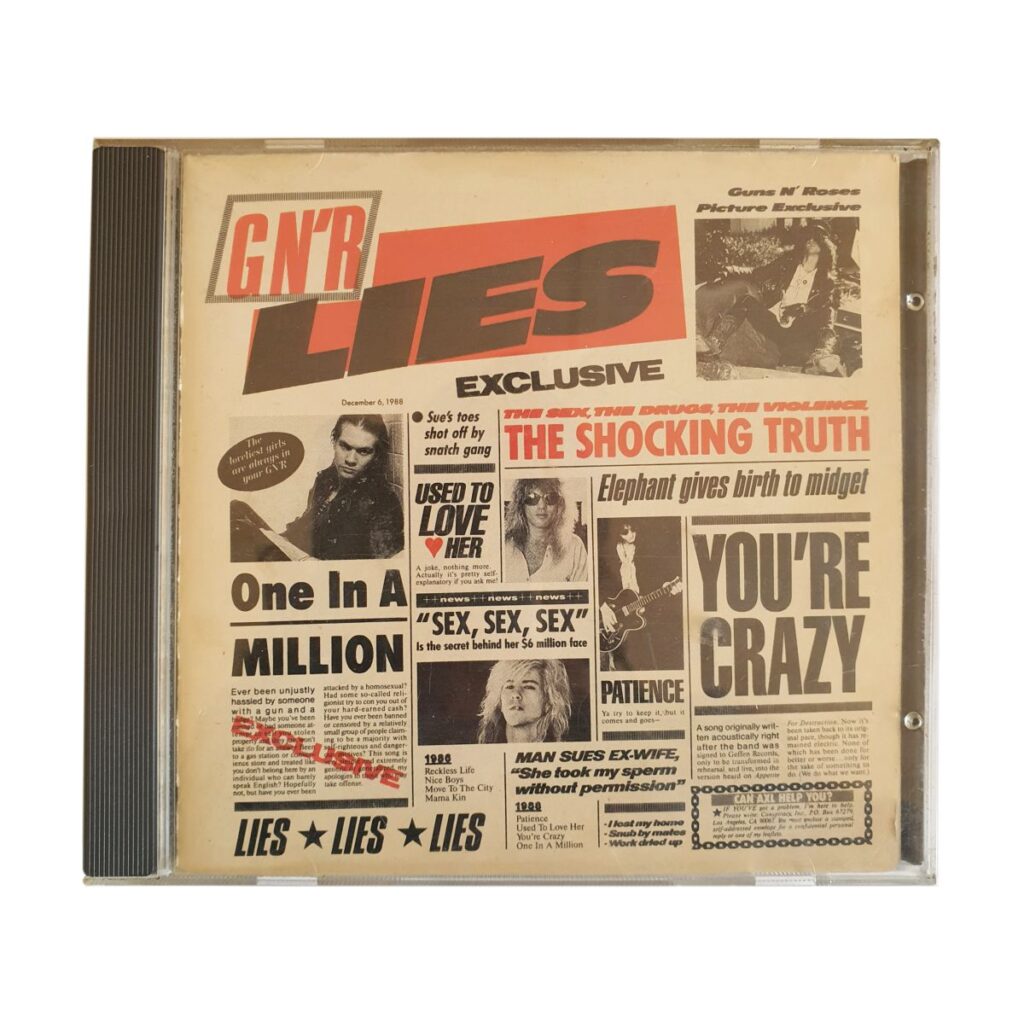 Guns N' Roses G N' R Lies CD front cover